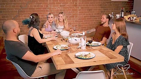 Charlie Forde In Has An Orgy With Her Friends Over Dinner - Teaser Trailer