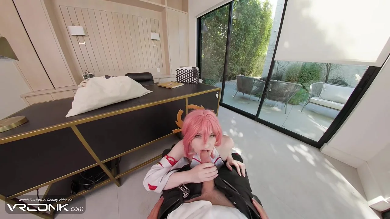 VR Conk Genshin Impact Yae Miko A sexy teen 18+ Cosplay Parody PT3 With Melody Marks In HD Porn