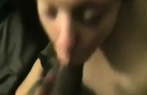 She swallows a big load from a huge black cock