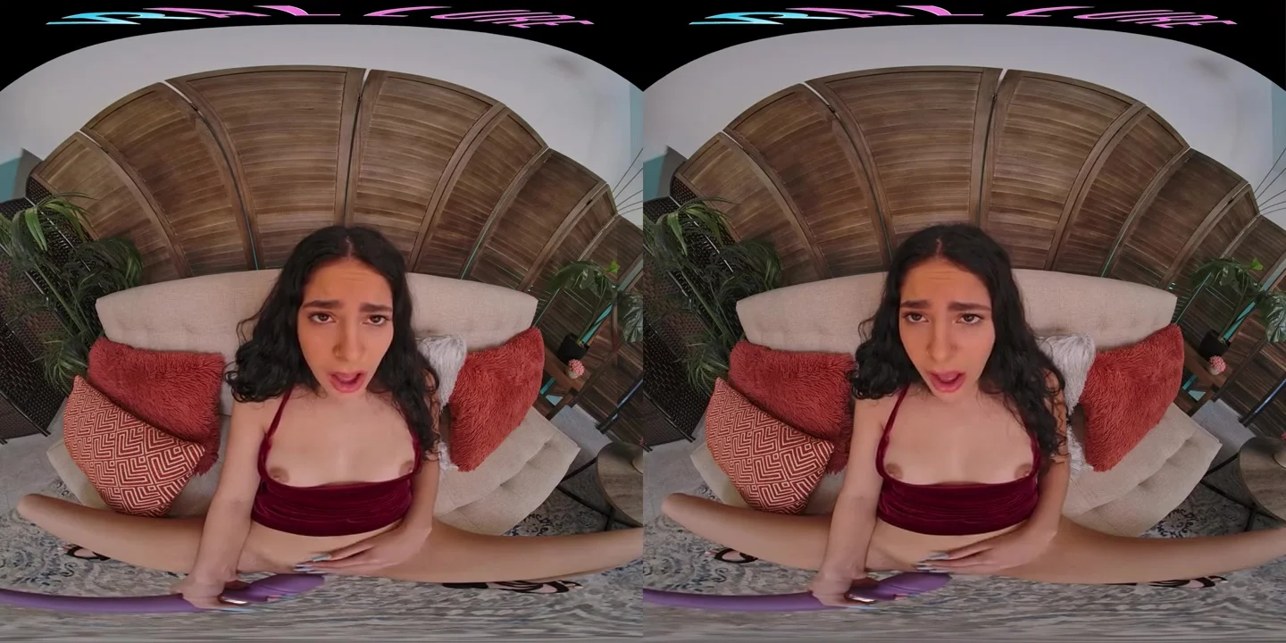 Sexy Latina rides her male sex doll in virtual reality