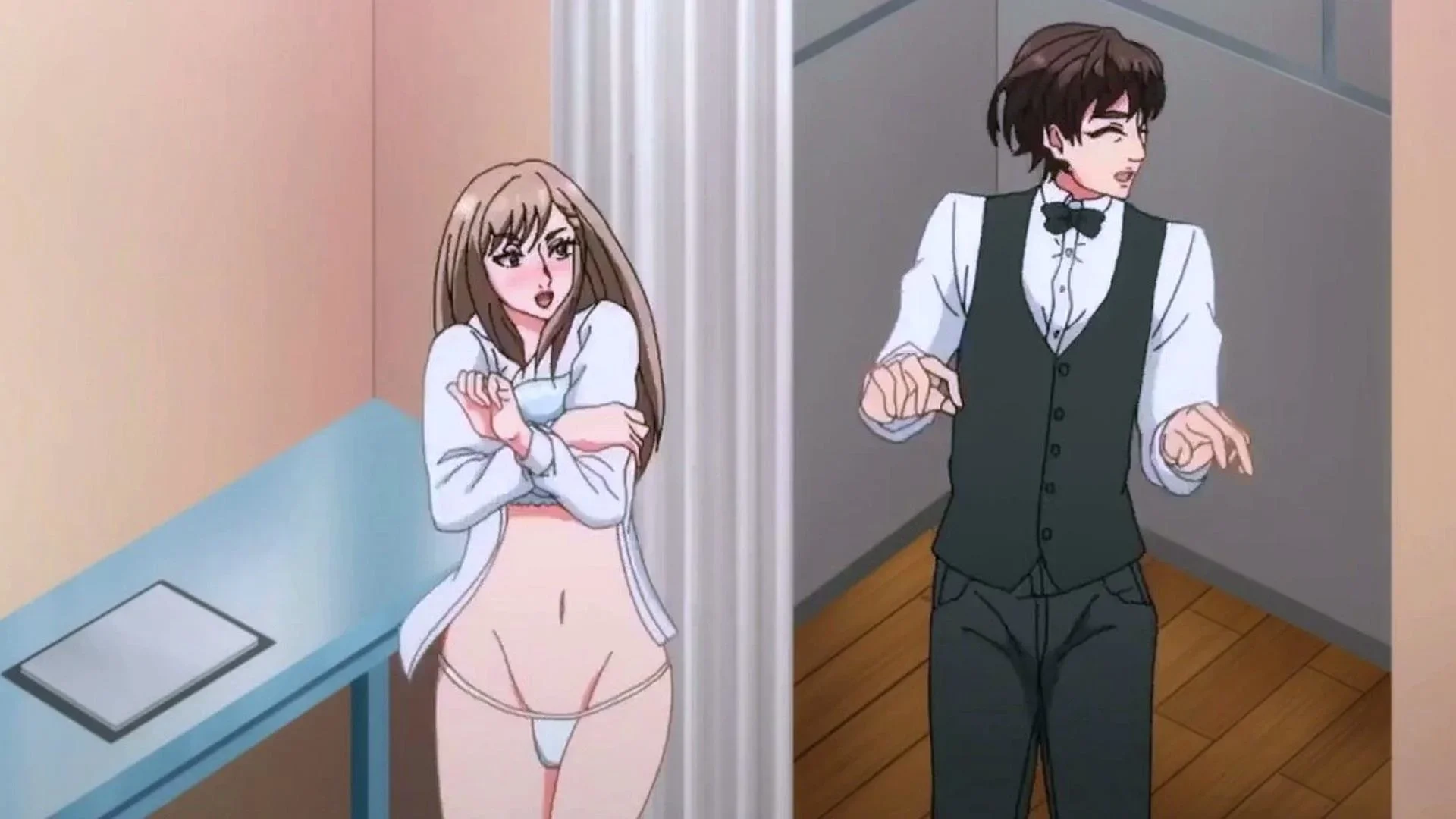 Bathroom sex - Ryota fucks Kanade under the shower