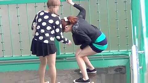 Asian Ladies Piss Outside