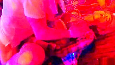 Hot beauties fucked in public at sex party