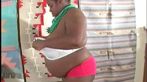 BBW Ebony - Pregnant And Milking (4 Month Pregnant)