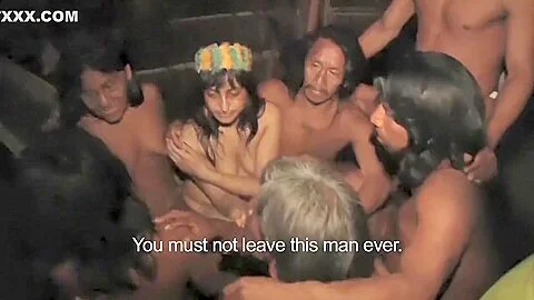 [ENF] TV Reporter has to get naked for amazon tribe report