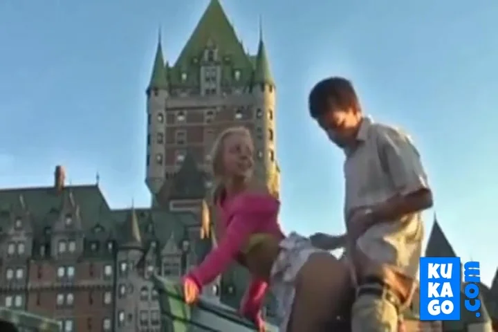 A Beautiful Blonde Girl Fucks Outdoor
