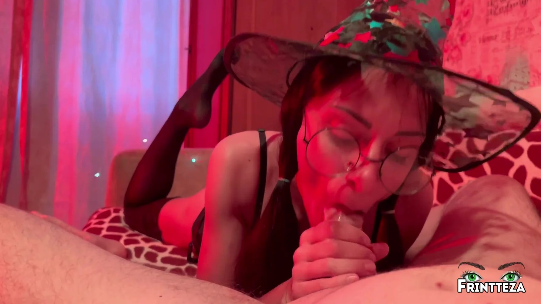 Cute Horny Halloween Witch Gets Deepthroat And Anal Creampie