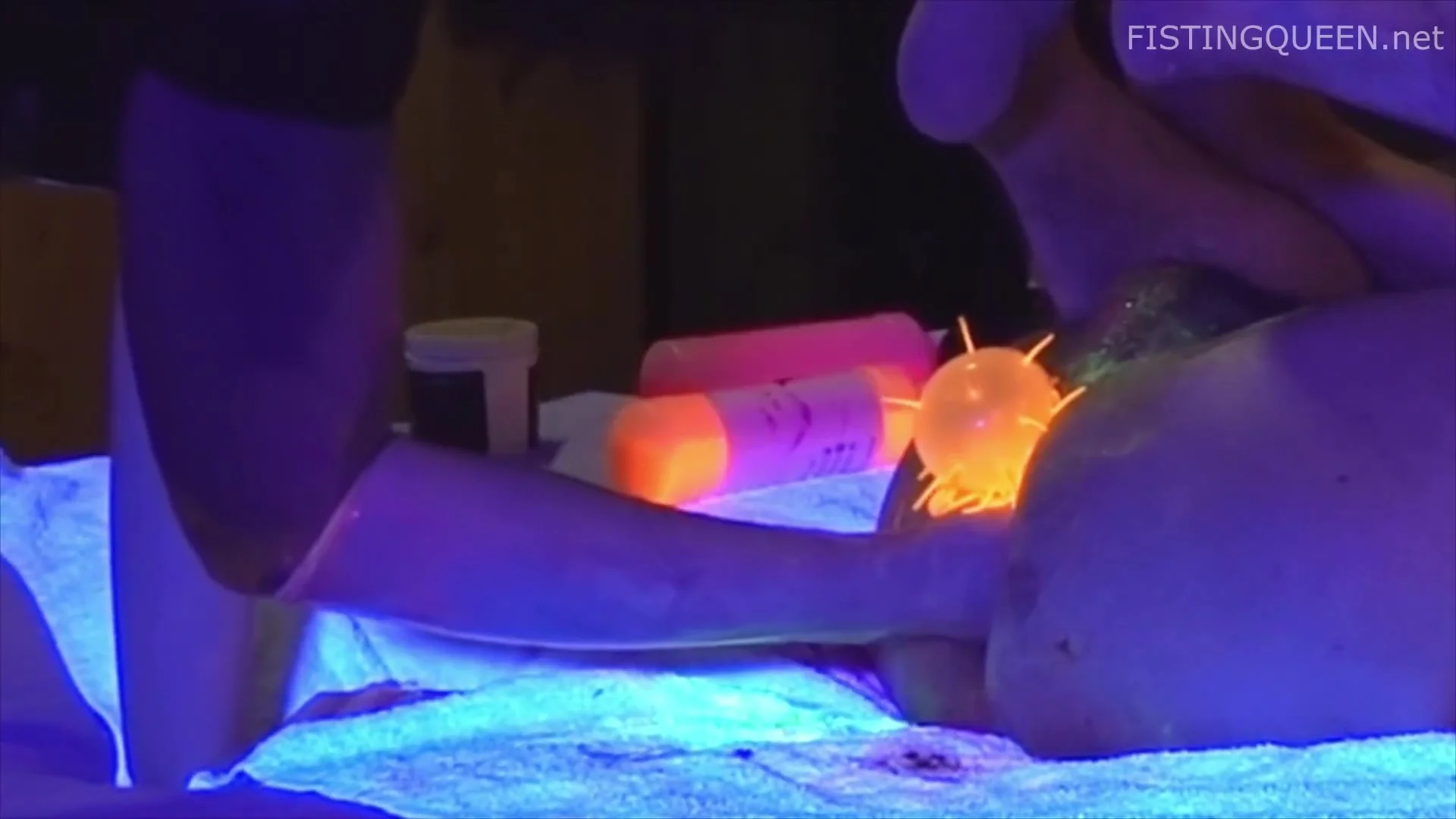 Anal Toys - Blacklight Anal Play Fisting And Toying By Queenmiss And Fistdude