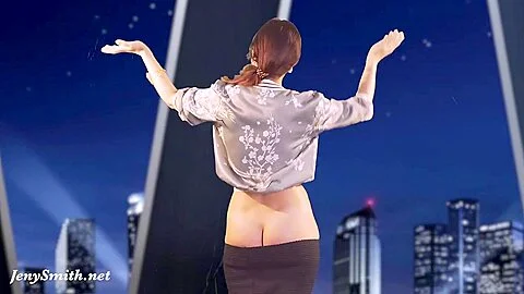 TV Hoster got naked during a news show. FANTASY TV