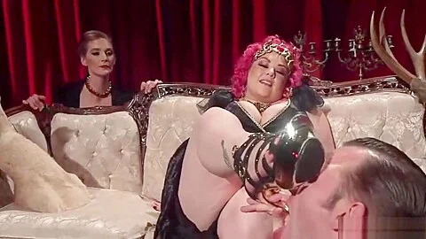 Two Horny Babes Fuck Their Slave Hard