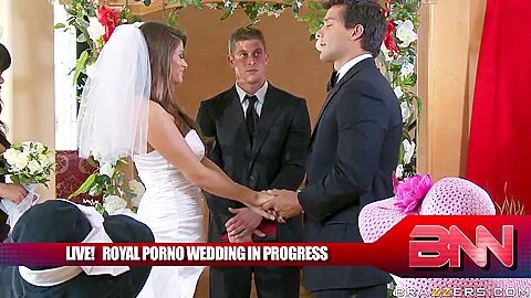 Pornstar Madelyn Marie sucks dick at her wedding