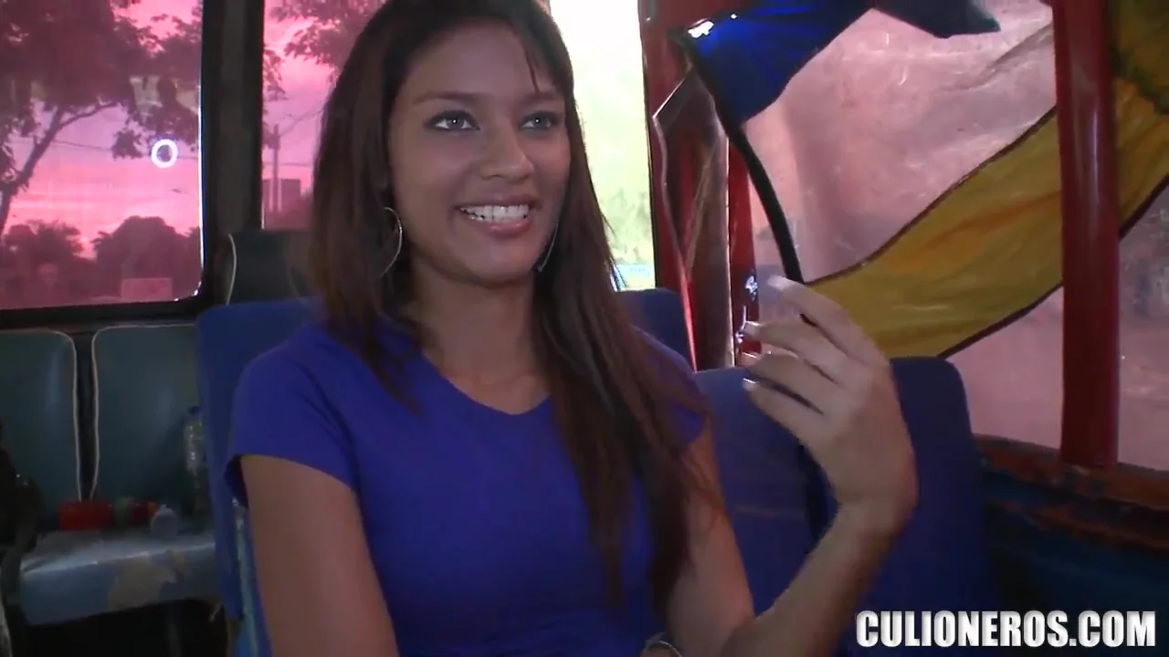 Liz Paola has some fun on the bus