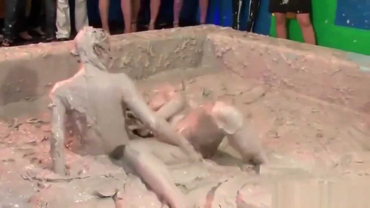 Kinky Lesbian Mud Wrestling Session
