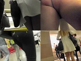 Hot candid upskirt vid show amazing bubble butt