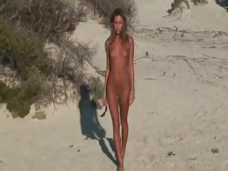 Skinny teen 18+. Naked On The Beach