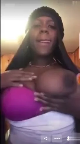 Busty black tits periscope