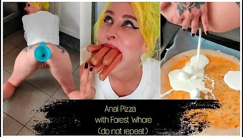 Anal Pizza With Forest Whore (prolapse, Messy, Filthy, Dirty, Enema)