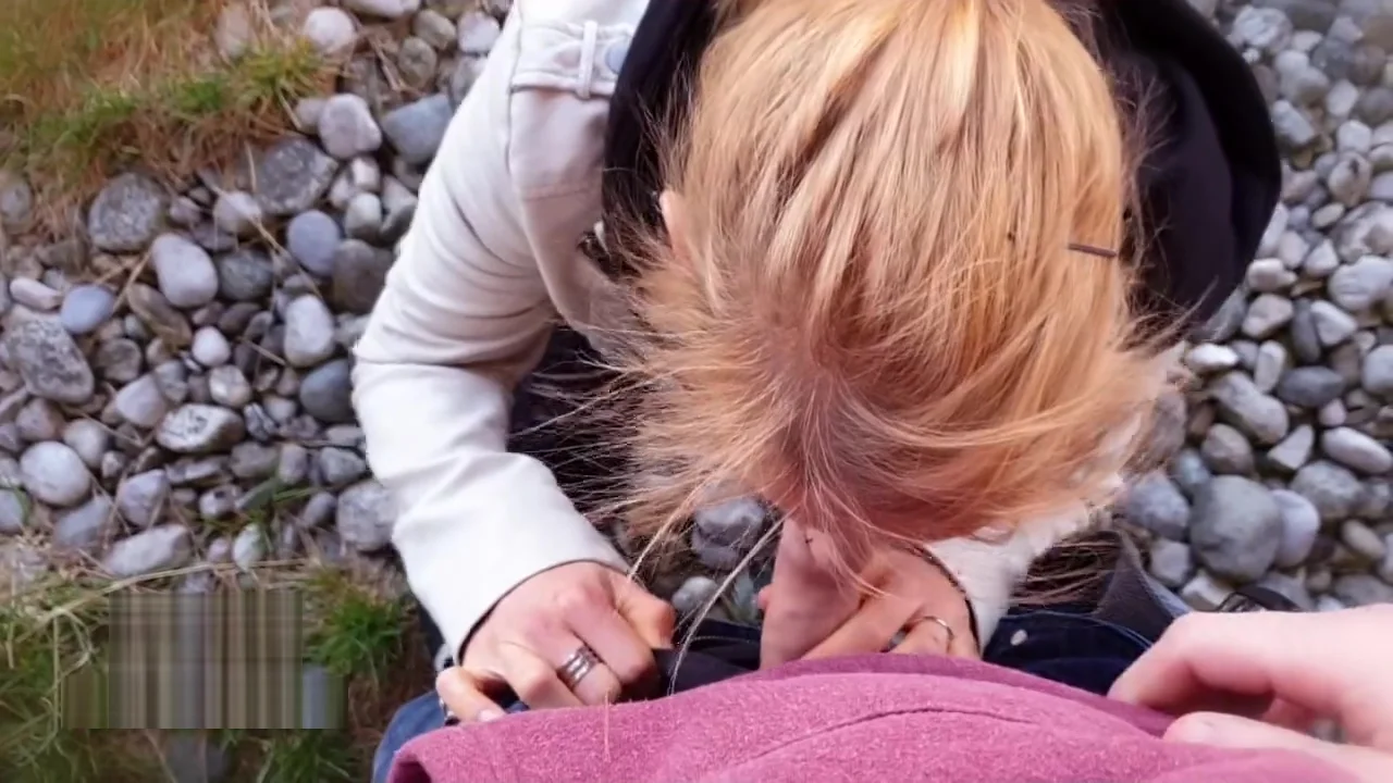 I swallow his huge cumshot ! Cum Mouth Public Outside Blowjob Facefuck POV