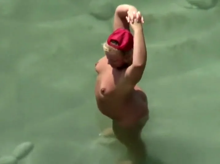 Big ass during playful water wrestling