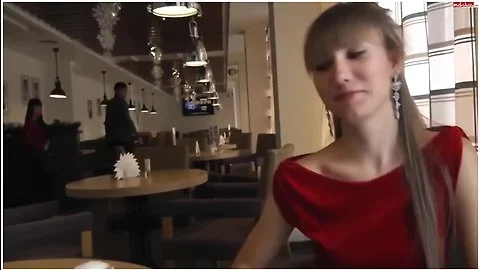 Blond Girl Doing A Nylon Footjob In Public Place (cum On Nylon)