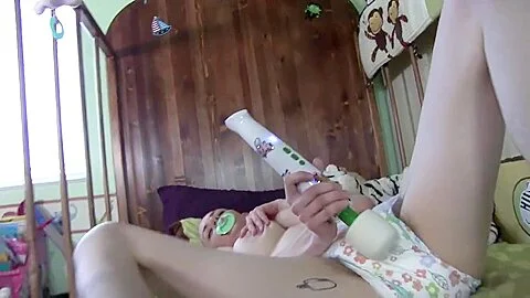 ABDL Crib Hitachi Diaper Masturbation