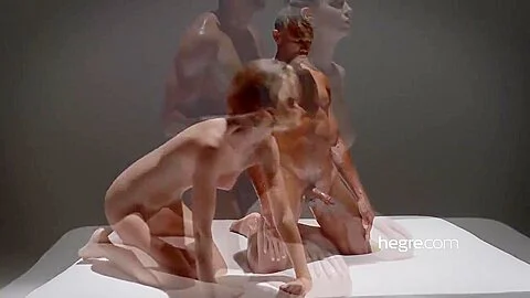 Lovely girl with amazing body and a black guy are making love, like never before