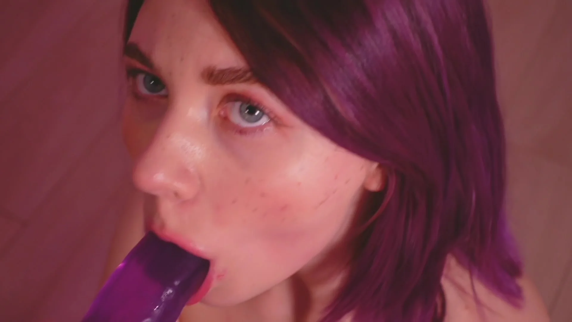 Purple Hair Vixen Give You A Deepthroat Joi And Calling You Step daddy