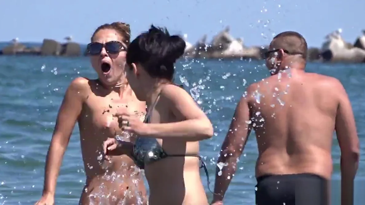 Horny Topless Amateur Sexy teens 18+ - Spy Beach HD Video