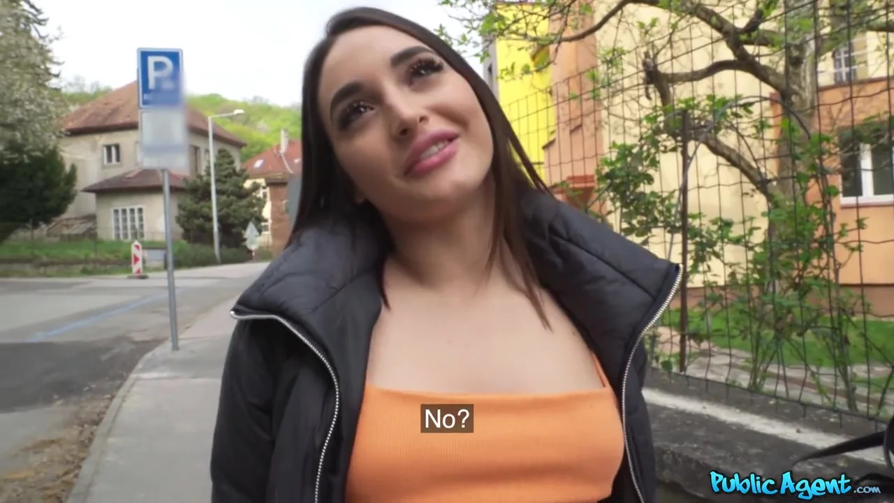 Italian Darkhaired teen 18+ Lost Her Phone And Showed Tits