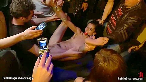 Lou Charmelle - Gagged Bound Babe Ass Fucked In Public