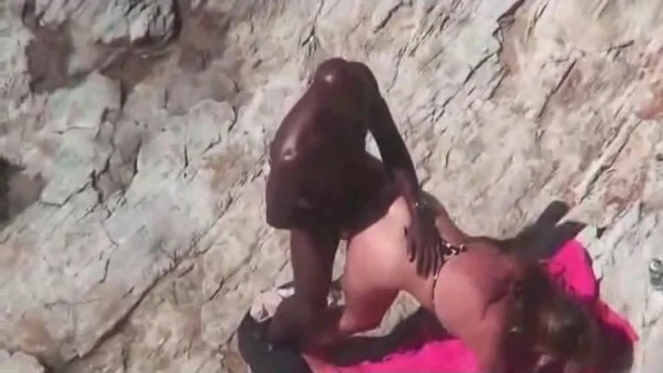 Hubby films wife cheating with Black cock at beach
