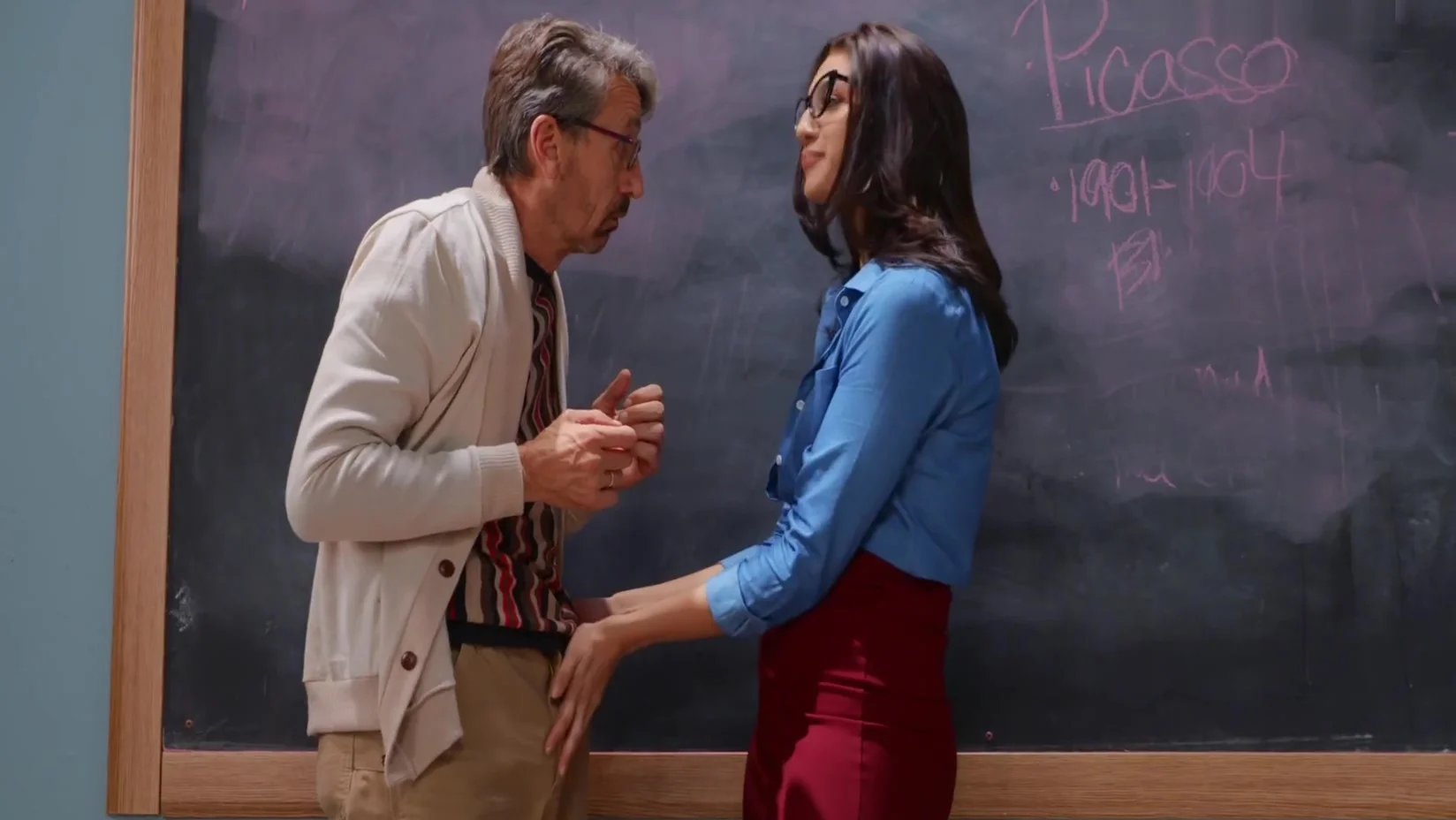 Sexy Teacher Bella Rolland Keeps Steve Holmes Behind After Class F