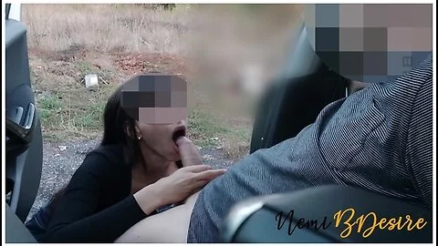 I Meet The Colleague With The Big Cock To Get Fucked Outside The Car Before Returning To The Cuckold