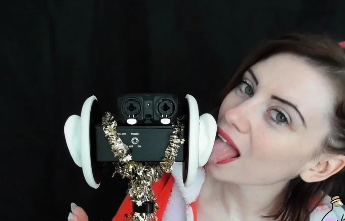 Jodie Marie ASMR Mrs Claus Ear licking & Kisses Video