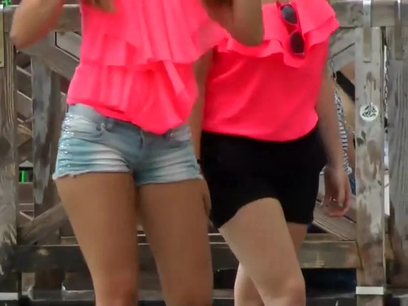Sugary girl in very tiny shorts