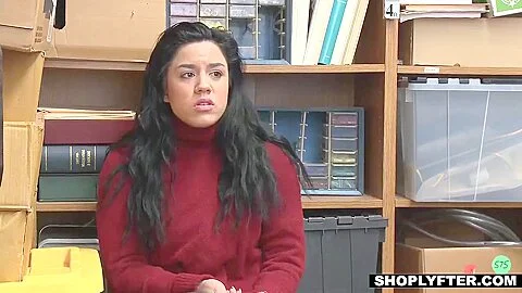teen 18+ Monica Gets Caught Using A Clever Shoplifting Trick