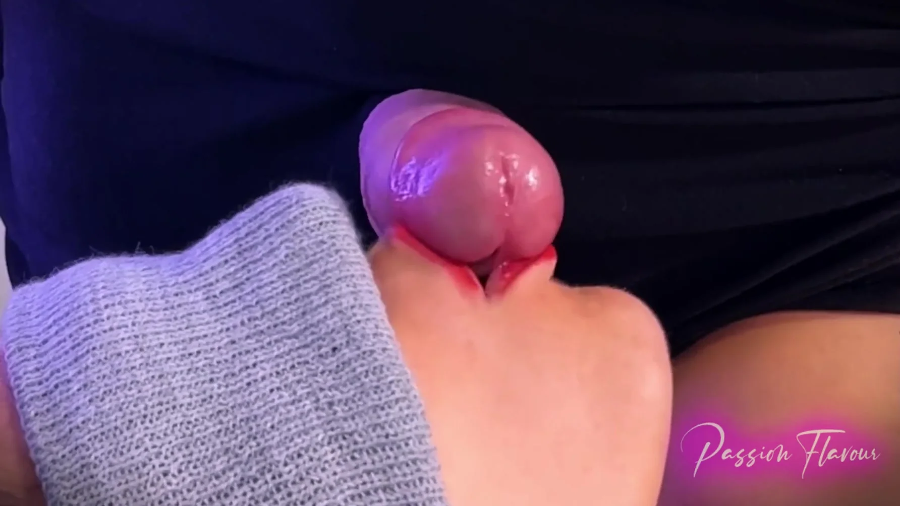 Foreground Mouth Eating Cum! A Great Blowjob
