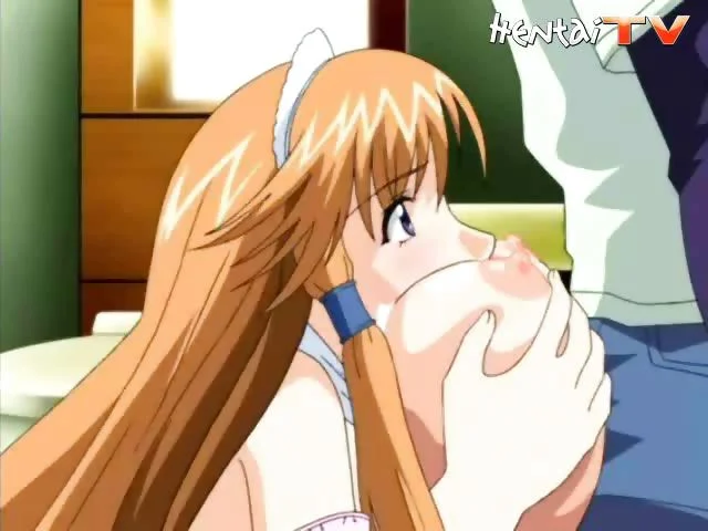 Hentai babe gets her pussy fingered while she has to talk to her customers