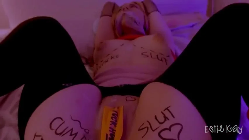 Estie Kay - Tied Up Girlfriend Having Fun After Party. She Is A Free Use Anal Slut