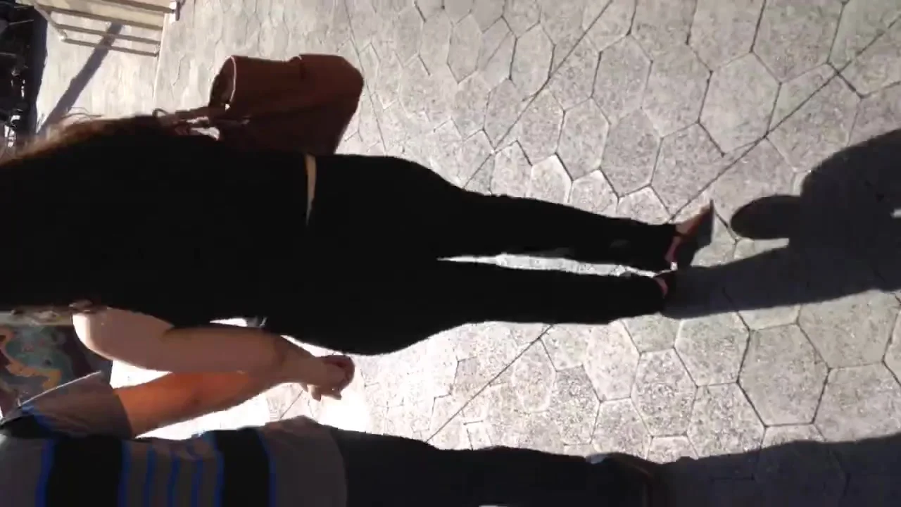 Mexican ass in black leggings