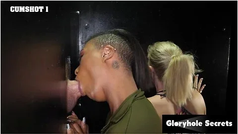 GloryholeSecrets - Hot Blonde & Brunette Slurping On Big Dicks At The Gloryhole