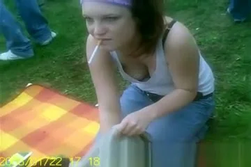 Downblouse in park