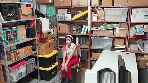 Shoplifting teen 18+ spunked