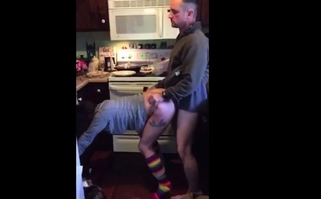 Hardcore kitchen fuck