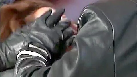3 vs 1 Leather Catfight with Handsmother, Tickling, and Bondage