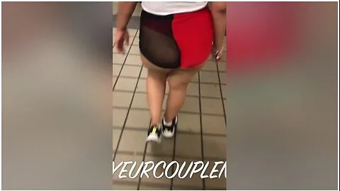 Wife In See Through Shorts And Thong Teasing Train Passengers