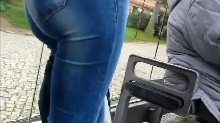 Sexy teen 18+ girl on a bus station