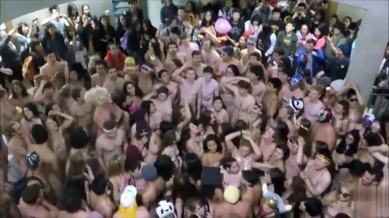 Nude parade of the naughty students 18+