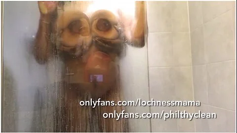 Lochnessmama Sucking Dick In Shower Big Titty Teasing