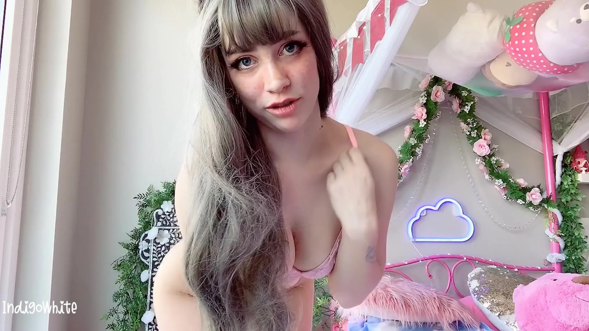 Indigo White In Teddychan Helps You Get Off.... With A Blowjob (joi